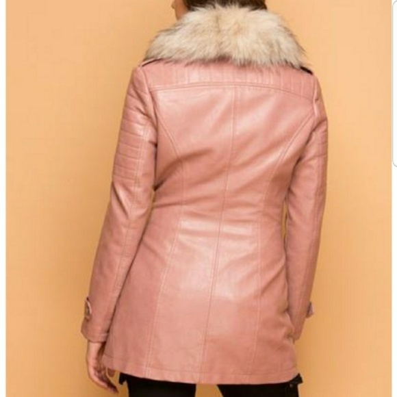KAYLA Faux Leather with Fur Jacket - Picture 4 of 5